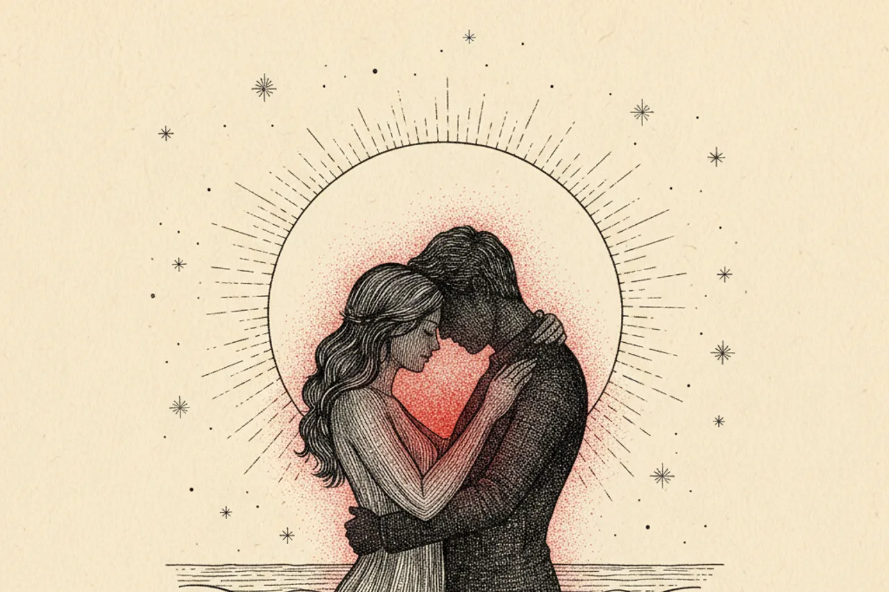 An etched pen-and-ink illustration with a red accent, evoking "easy to remember".